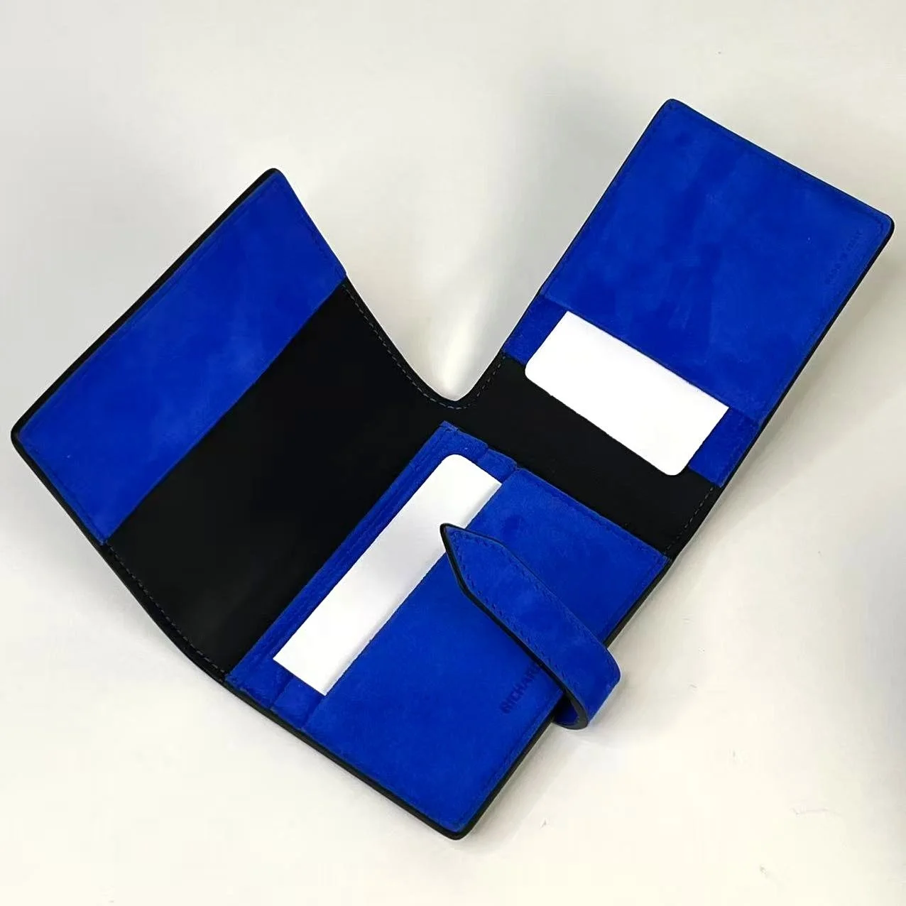 Richard Mille Blue Suede & Black Leather Wallet – VIP Client Exclusive